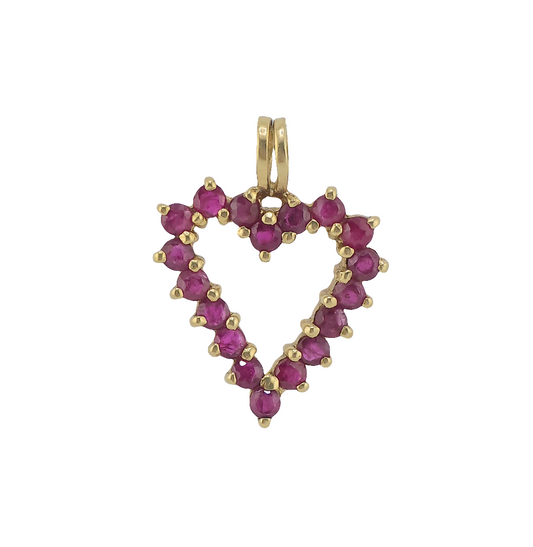 Rubies Heart 14kt